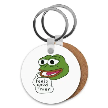 Pepe the frog, Μπρελόκ Ξύλινο στρογγυλό MDF Φ5cm