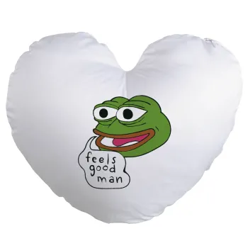 Pepe the frog, Μαξιλάρι καναπέ καρδιά 40x40cm περιέχεται το  γέμισμα
