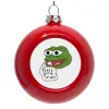 Red Christmas tree ornament bauble 8cm
