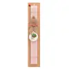 Easter Set, wooden keychain & scented flat Easter candle (30cm) (PINK)