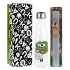Easter candle, metallic white thermos bottle (500ml) & aromatic flat candle (30cm) (GRAY)