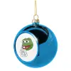 Blue Christmas tree ball ornament 8cm