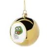 Golden Christmas tree ball ornament 8cm