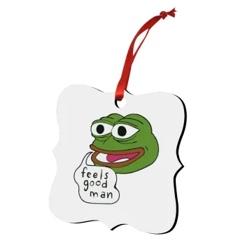 Pepe the frog, Στολίδι Χριστουγεννιάτικο στολίδι polygon ξύλινο 7.5cm