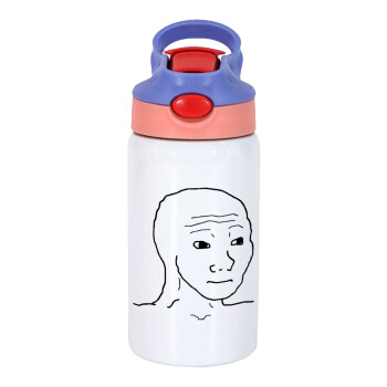 Feel guy, Παιδικό παγούρι θερμό, ανοξείδωτο, με καλαμάκι ασφαλείας, ροζ/μωβ (350ml)