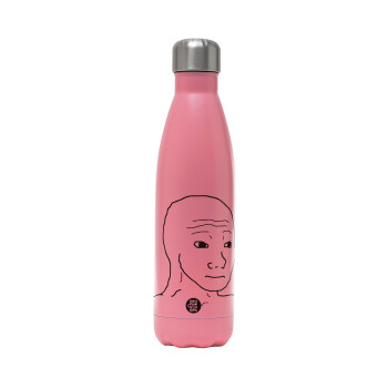 Feel guy, Metal mug thermos Pink Mat (Stainless steel), double wall, 500ml