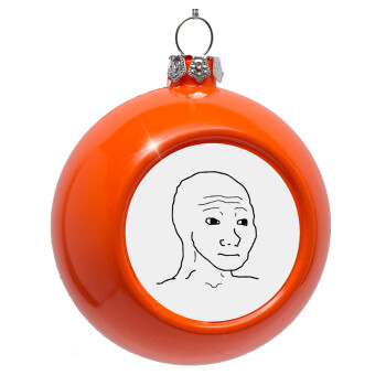 Feel guy, Orange Christmas tree ornament bauble 8cm