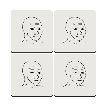 Feel guy, ΣΕΤ 4 Σουβέρ ξύλινα τετράγωνα (9cm)