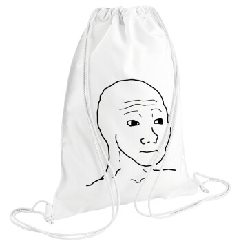 Feel guy, Τσάντα πλάτης πουγκί GYMBAG λευκή (28x40cm)