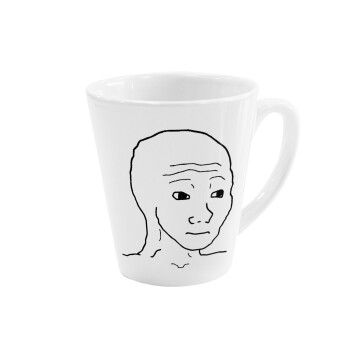 Feel guy, Κούπα κωνική Latte Λευκή, κεραμική, 300ml