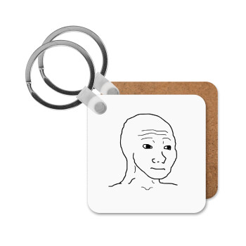 Feel guy, Μπρελόκ Ξύλινο τετράγωνο MDF