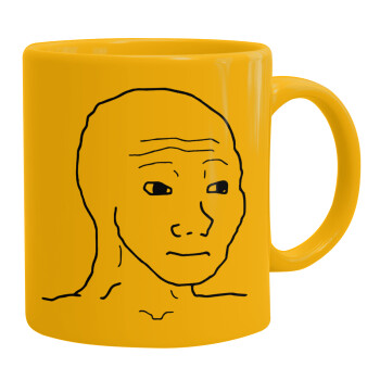 Feel guy, Ceramic coffee mug yellow, 330ml