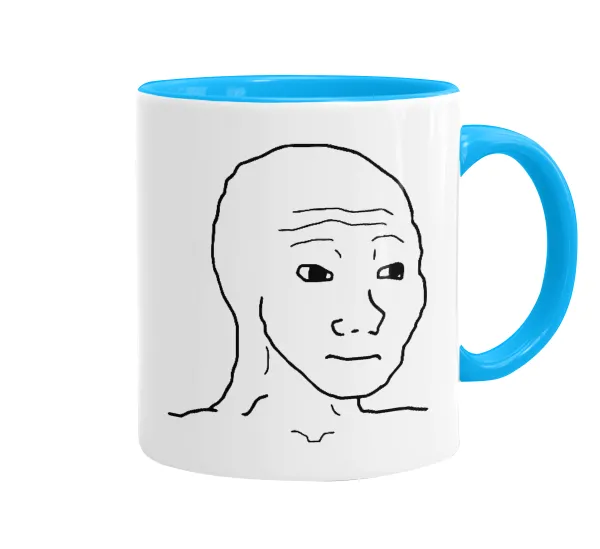 Feel guy — Mug colored light blue, ceramic, 330ml