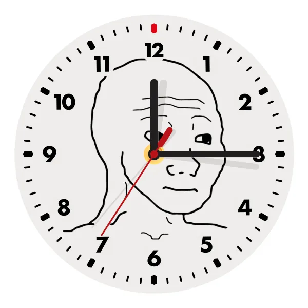 Feel guy — Wooden wall clock (20cm)