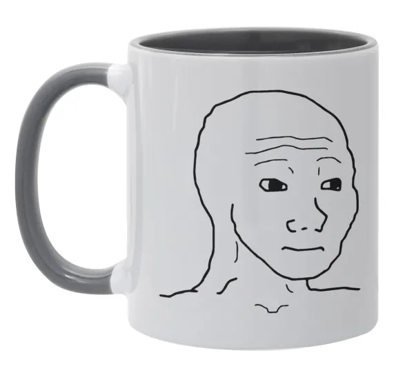 Feel guy — Κούπα χρωματιστή γκρι, κεραμική, 330ml