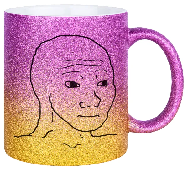 Feel guy — Κούπα Χρυσή/Ροζ Glitter, κεραμική, 330ml