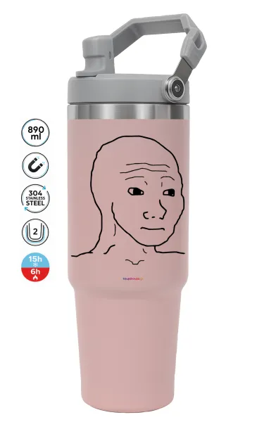 Feel guy — PINK Travel Tumbler with Handle 890ml