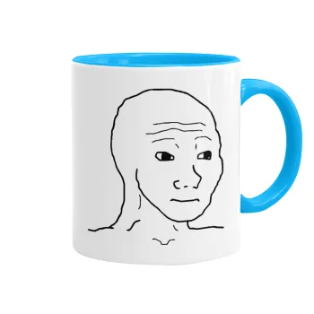 Feel guy, Κούπα χρωματιστή γαλάζια, κεραμική, 330ml