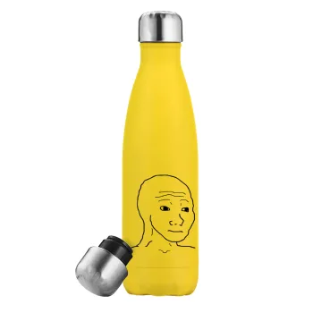Feel guy, Yellow Stainless Steel Metallic Thermos, double-walled, 500ml