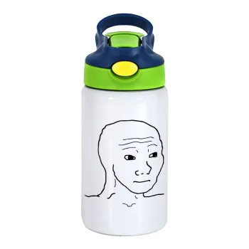 Feel guy, Παιδικό παγούρι θερμό, ανοξείδωτο, με καλαμάκι ασφαλείας, πράσινο/μπλε (350ml)