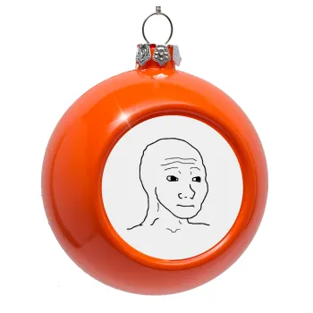 Feel guy, Στολίδι Χριστουγεννιάτικη μπάλα δένδρου Πορτοκαλί 8cm