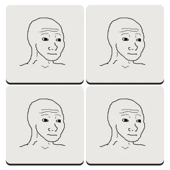 Feel guy, ΣΕΤ 4 Σουβέρ ξύλινα τετράγωνα (9cm)