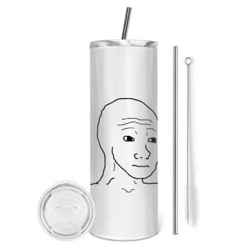 Feel guy, Tumbler stainless steel 600ml, with metal straw & cleaning brush