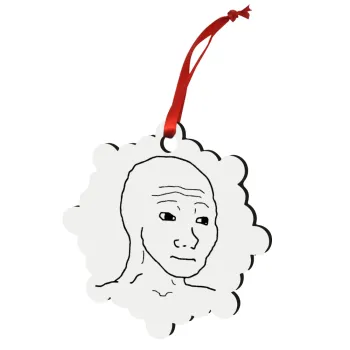 Feel guy, Christmas ornament snowflake wooden 7.5cm