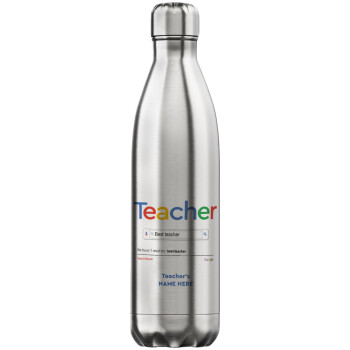 Searching for Best Teacher..., Μεταλλικό παγούρι θερμός Inox (Stainless steel), διπλού τοιχώματος, 750ml