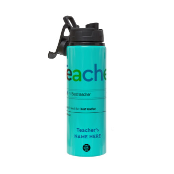 Searching for Best Teacher..., Metallic water bottle with safety lid, 850ml aluminum