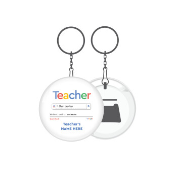 Searching for Best Teacher..., Μπρελόκ μεταλλικό 5cm με ανοιχτήρι