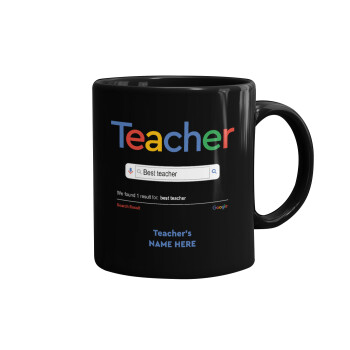 Searching for Best Teacher..., Mug black, ceramic, 330ml