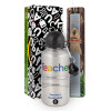 Easter Set, metallic silver aluminum water bottle (500ml) & aromatic flat Easter candle (30cm) (GRAY)