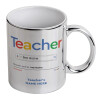 Mug ceramic, silver mirror, 330ml