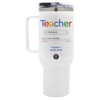 Searching for Best Teacher..., Mega Stainless steel Tumbler with lid, double wall 1,2L