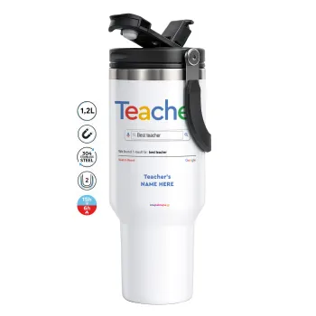 Searching for Best Teacher..., Mega Stainless steel Tumbler with lid, double wall 1,2L