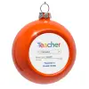 Orange Christmas tree ornament bauble 8cm