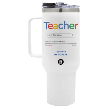 Searching for Best Teacher..., Mega Tumbler με καπάκι, διπλού τοιχώματος (θερμό) 1,2L