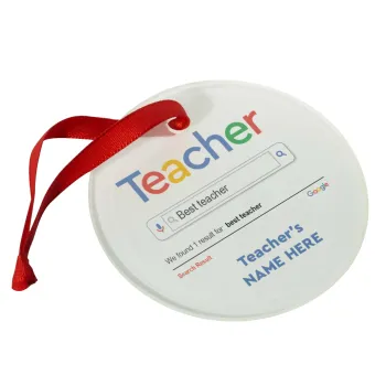 Searching for Best Teacher..., Christmas ornament glass 9cm