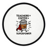 Teacher Coffee Super Power, Βεντάλια υφασμάτινη αναδιπλούμενη με θήκη (20cm)