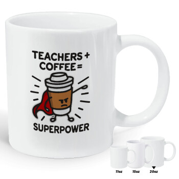 Teacher Coffee Super Power, Κούπα Giga, κεραμική, 590ml