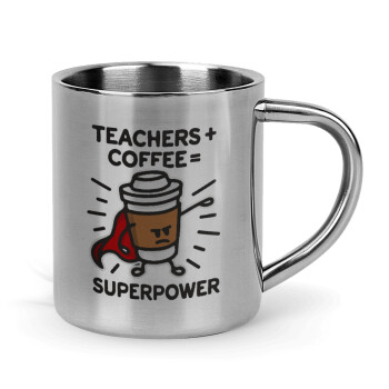 Teacher Coffee Super Power, Κούπα Ανοξείδωτη διπλού τοιχώματος 300ml