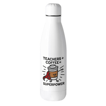 Teacher Coffee Super Power, Μεταλλικό παγούρι θερμός (Stainless steel), 500ml