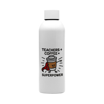 Teacher Coffee Super Power, Μεταλλικό παγούρι νερού, 304 Stainless Steel 800ml