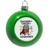 Green Christmas tree ornament bauble 8cm