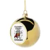 Golden Christmas tree ball ornament 8cm