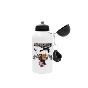 Minecraft Alex, Metal water bottle, White, aluminum 500ml