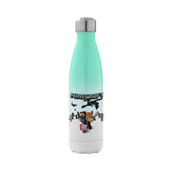 Minecraft Alex, Metal mug thermos Green/White (Stainless steel), double wall, 500ml