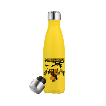 Minecraft Alex, Yellow Stainless Steel Metallic Thermos, double-walled, 500ml