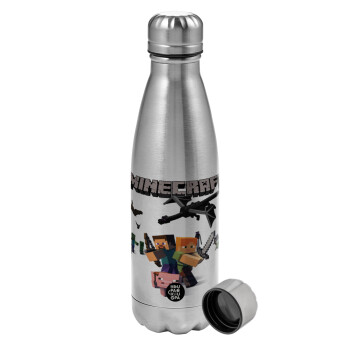 Minecraft Alex, Metallic water bottle, stainless steel, 750ml